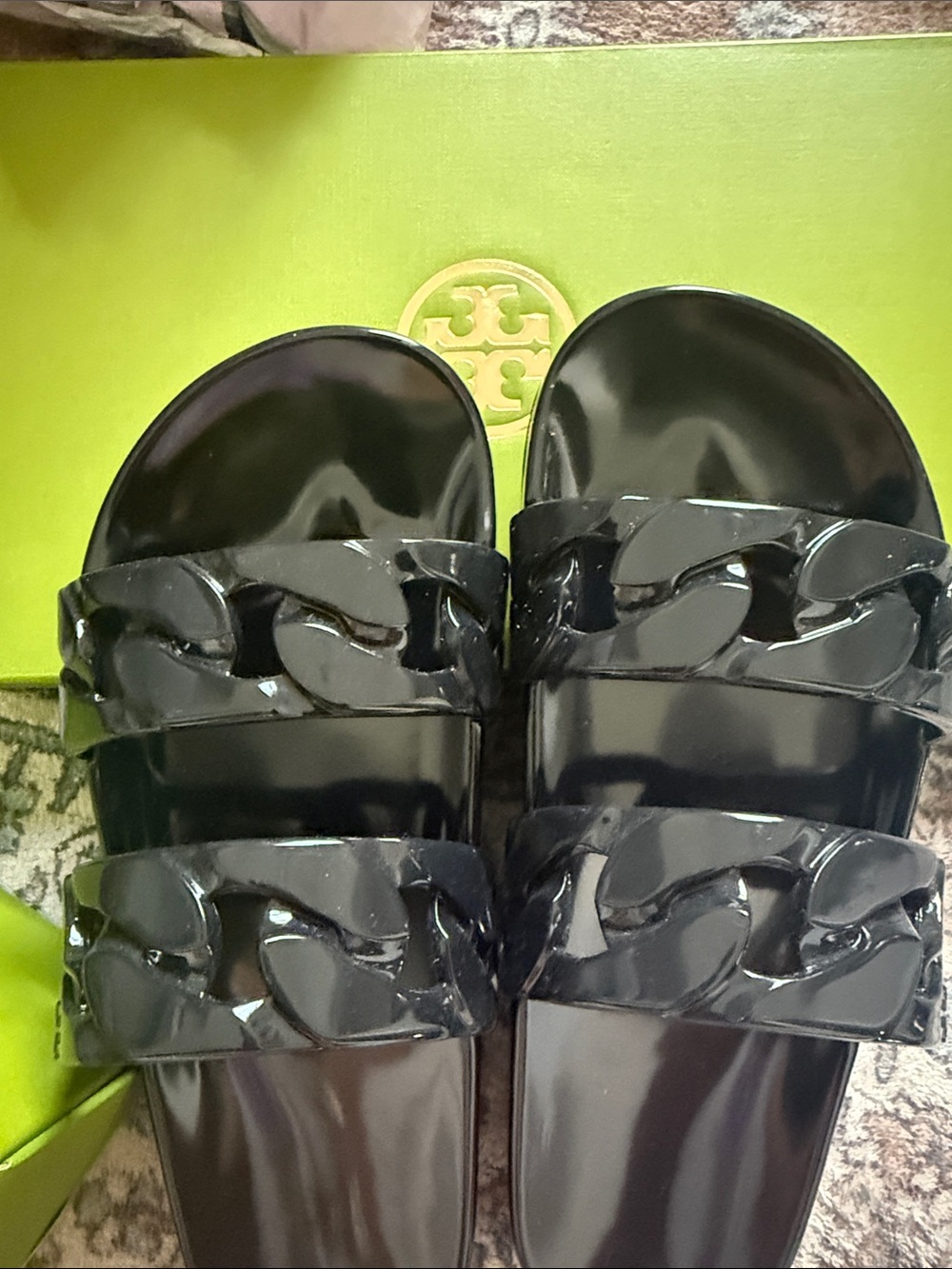 New Tory Burch Adrien Jelly Slide sandals size 9 - Picture 1 of 3